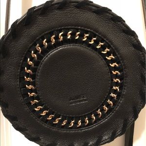Black leather purse
